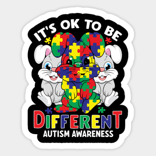 It's OK To Be Different Autism Awareness Puzzle Sticker